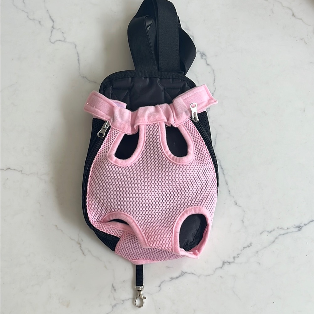 Pink and Black Pet Carrier Backpack